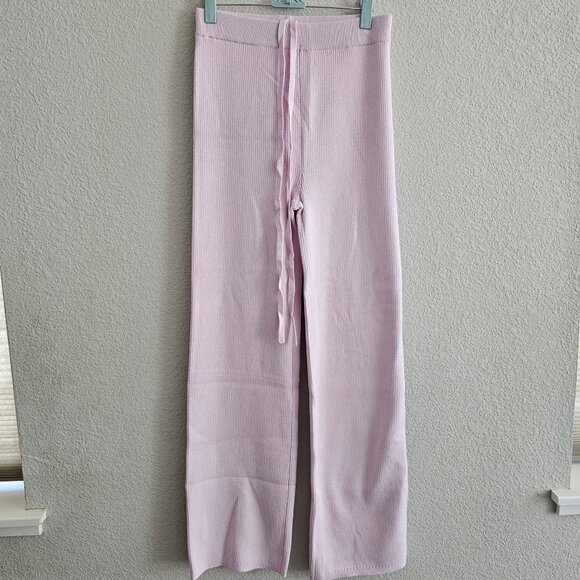 NWT | 4th & Reckless Scorpios Fine Knit Pink Trouser Pant Waist Tie Small - Picture 3 of 8